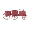 Discount 🔥 Red Metal Eclectic Tractor Planter by Ivory and Iris ✔️