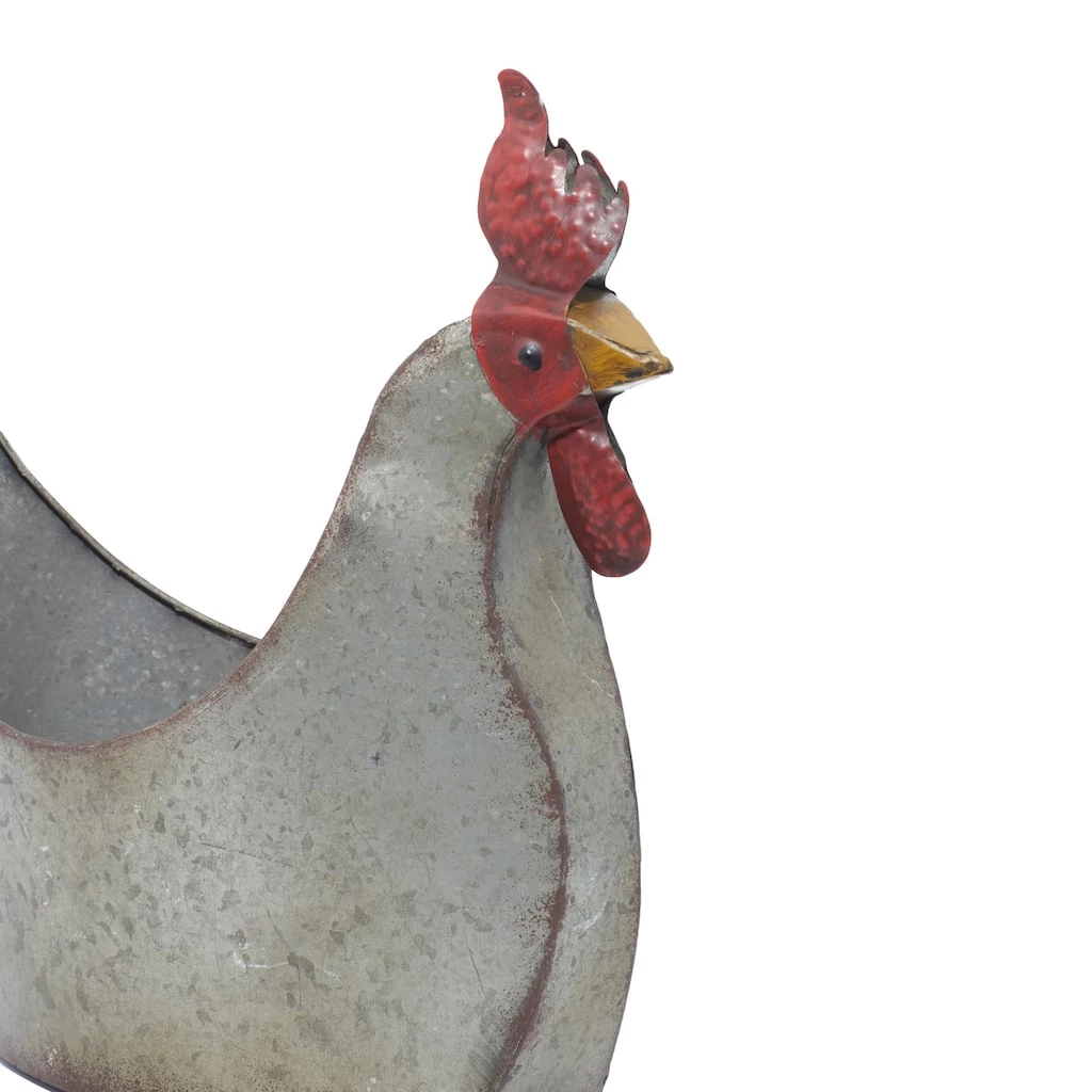 Flash Sale 🥰 16" Gray Metal Farmhouse Chicken Planter by Ivory and Iris ✨ 5 Flash Sale 🥰 16" Gray Metal Farmhouse Chicken Planter by Ivory and Iris ✨ - Image 5