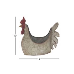 Flash Sale 🥰 16" Gray Metal Farmhouse Chicken Planter by Ivory and Iris ✨ 14 Flash Sale 🥰 16" Gray Metal Farmhouse Chicken Planter by Ivory and Iris ✨ -Cheap Ivory and Iris Store D365682S 7