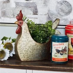 Flash Sale 🥰 16" Gray Metal Farmhouse Chicken Planter by Ivory and Iris ✨ 15 Flash Sale 🥰 16" Gray Metal Farmhouse Chicken Planter by Ivory and Iris ✨ -Cheap Ivory and Iris Store D365682S 8