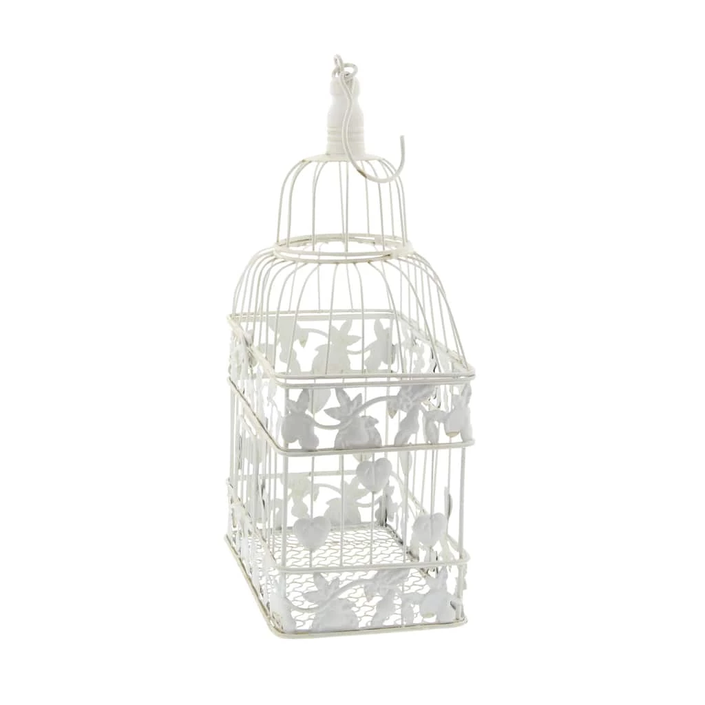 Cheapest 🤩 White Metal Vintage Birdcage Set by Ivory and Iris ❤️ 2 Cheapest 🤩 White Metal Vintage Birdcage Set by Ivory and Iris ❤️ - Image 2
