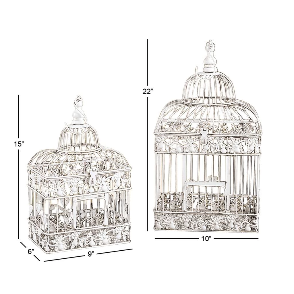 Cheapest 🤩 White Metal Vintage Birdcage Set by Ivory and Iris ❤️ 4 Cheapest 🤩 White Metal Vintage Birdcage Set by Ivory and Iris ❤️ - Image 4