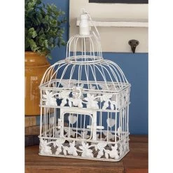 Cheapest 🤩 White Metal Vintage Birdcage Set by Ivory and Iris ❤️ 9 Cheapest 🤩 White Metal Vintage Birdcage Set by Ivory and Iris ❤️ -Cheap Ivory and Iris Store D365694S 5