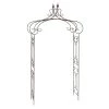Coupon 👏 8ft. Black Iron Traditional Garden Archway Arbor by Ivory and Iris 🔔