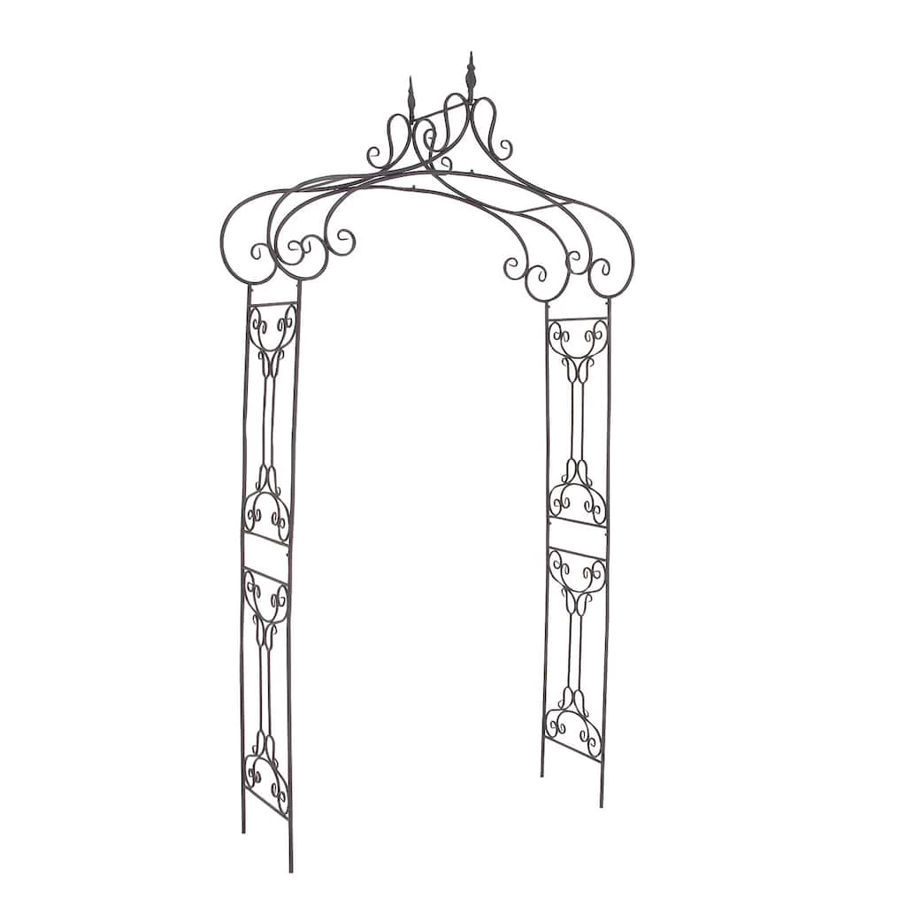 Coupon π 8ft. Black Iron Traditional Garden Archway Arbor by Ivory and Iris π 2 Coupon π 8ft. Black Iron Traditional Garden Archway Arbor by Ivory and Iris π - Image 2