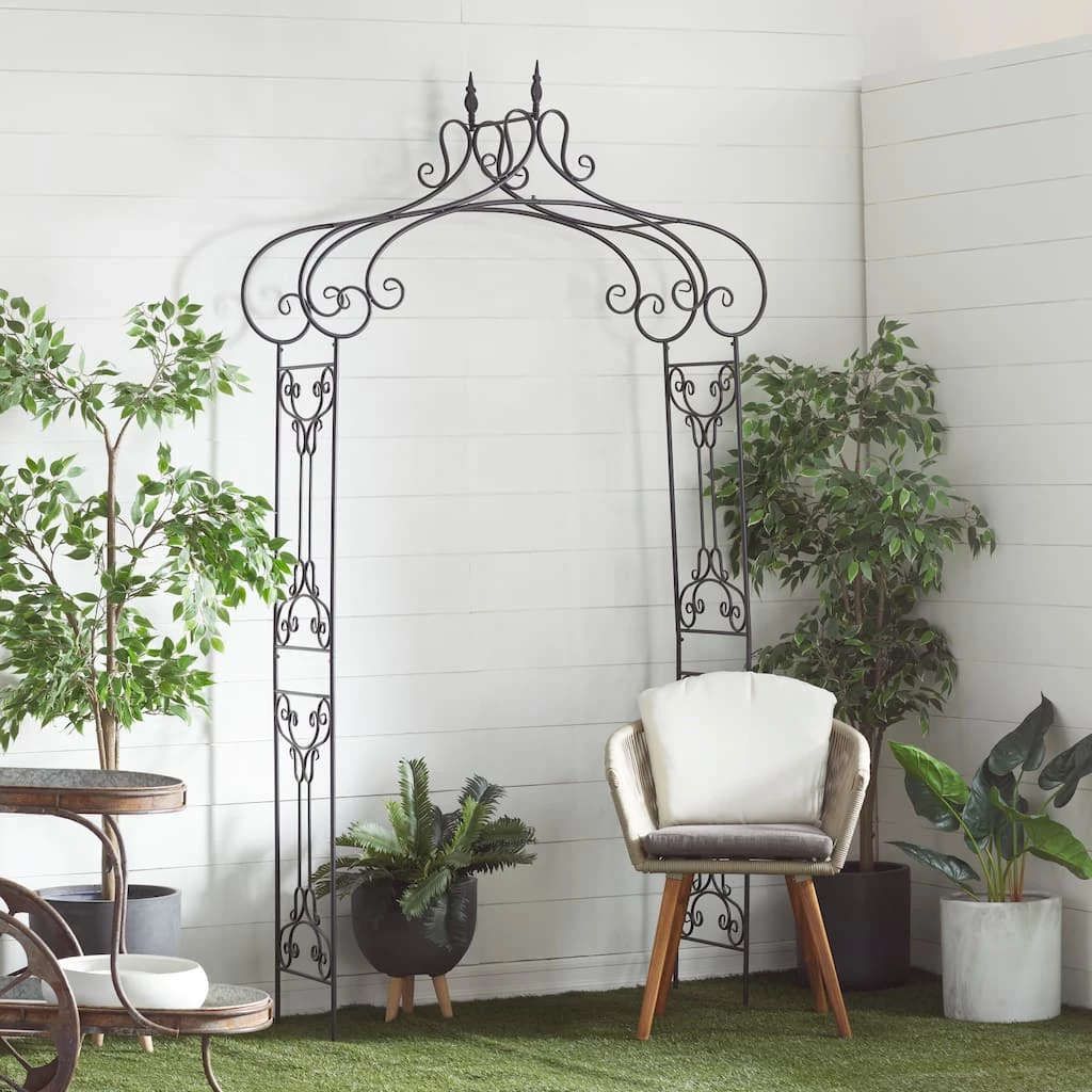 Coupon π 8ft. Black Iron Traditional Garden Archway Arbor by Ivory and Iris π 4 Coupon π 8ft. Black Iron Traditional Garden Archway Arbor by Ivory and Iris π - Image 4