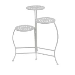 Best Sale 😀 White Metal Traditional Plantstand Set by Ivory and Iris 😍