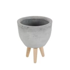 Wholesale 🎁 Gray Fiberclay Contemporary Planter Set by Ivory and Iris 🎁 -Cheap Ivory and Iris Store D365699S 3