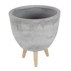 Wholesale 🎁 Gray Fiberclay Contemporary Planter Set by Ivory and Iris 🎁 -Cheap Ivory and Iris Store D365699S 4