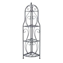 Best Sale π 60" Black Iron Traditional Baker's Rack by Ivory and Iris π