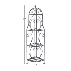 Best Sale π 60" Black Iron Traditional Baker's Rack by Ivory and Iris π 12 Best Sale π 60" Black Iron Traditional Baker's Rack by Ivory and Iris π -Cheap Ivory and Iris Store D365700S 6