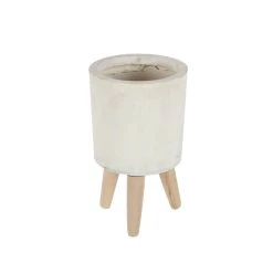 Best Pirce 🎁 White Fiberclay Contemporary Planter Set by Ivory and Iris 🛒 -Cheap Ivory and Iris Store D365704S 4