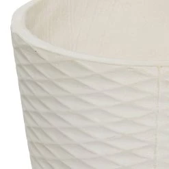 Best Pirce 💯 White Polystone Contemporary Planter Set by Ivory and Iris 🔥 -Cheap Ivory and Iris Store D365709S 3