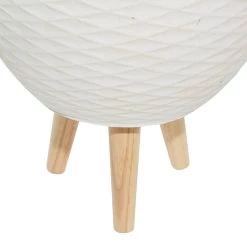 Best Pirce 😀 White Polystone Contemporary Planter Set by Ivory and Iris ⌛ -Cheap Ivory and Iris Store D365710S 5