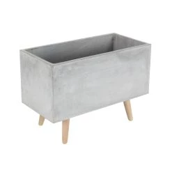 Best Sale 🔔 Gray Fiberclay Contemporary Planter Set by Ivory and Iris ✨ -Cheap Ivory and Iris Store D365711S 5