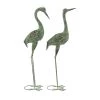 Best Pirce 🔥 39" Green Metal Cranes Garden Sculpture Set by Ivory and Iris 🔔