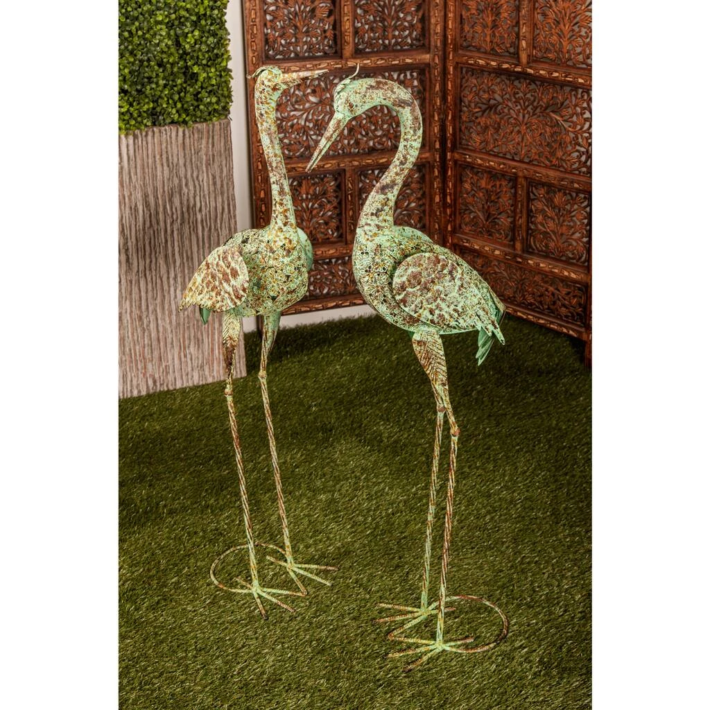 Best Pirce π₯ 39" Green Metal Cranes Garden Sculpture Set by Ivory and Iris π 6 Best Pirce π₯ 39" Green Metal Cranes Garden Sculpture Set by Ivory and Iris π - Image 6