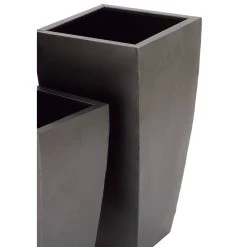 Deals 😍 Gray Metal Contemporary Planter Set by Ivory and Iris 😉 -Cheap Ivory and Iris Store D365727S 3