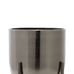 Hot Sale 🤩 Dark Silver Metal Contemporary Planter Set by Ivory and Iris 😉 -Cheap Ivory and Iris Store D365729S 5