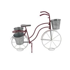 Top 10 ❤️ 31" Red Tin Vintage Bicycle Planter by Ivory and Iris ⌛