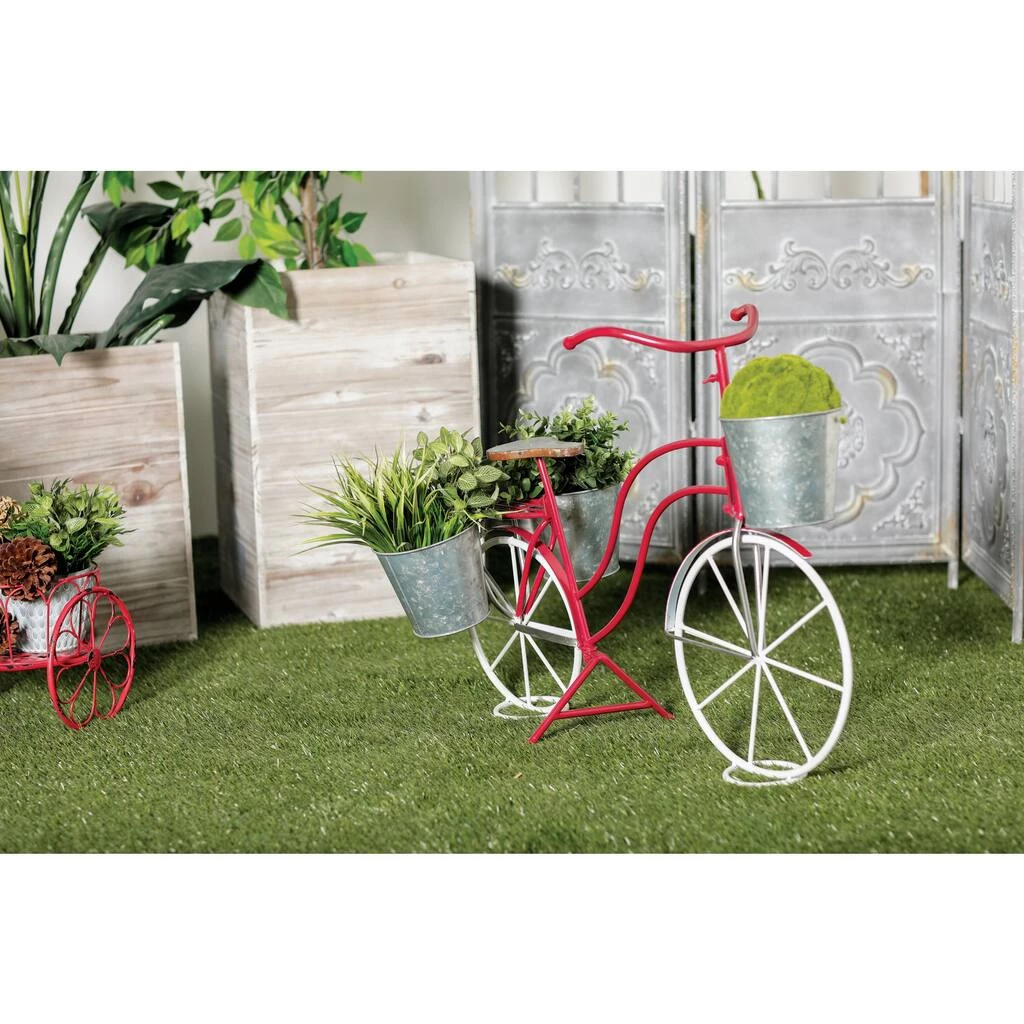 Top 10 ❤️ 31" Red Tin Vintage Bicycle Planter by Ivory and Iris ⌛ 7 Top 10 ❤️ 31" Red Tin Vintage Bicycle Planter by Ivory and Iris ⌛ - Image 7