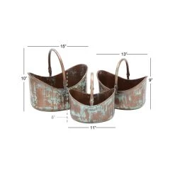 Cheap 😍 Copper Metal Rustic Planter Set by Ivory and Iris 😀 -Cheap Ivory and Iris Store D365735S 11