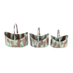 Cheap 😍 Copper Metal Rustic Planter Set by Ivory and Iris 😀 -Cheap Ivory and Iris Store D365735S 5