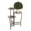 Best Sale 🛒 24" Brown Metal Tiered Traditional Plant Stand by Ivory and Iris ✔️