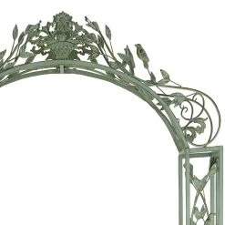 Buy π 8ft. Green Iron Traditional Garden Arbor by Ivory and Iris π 6 Buy π 8ft. Green Iron Traditional Garden Arbor by Ivory and Iris π -Cheap Ivory and Iris Store D365742S 3