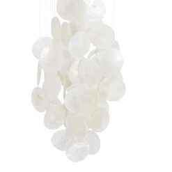 Best deal ✨ 27" White Capiz Coastal Windchime by Ivory and Iris 😍 -Cheap Ivory and Iris Store D365743S 4