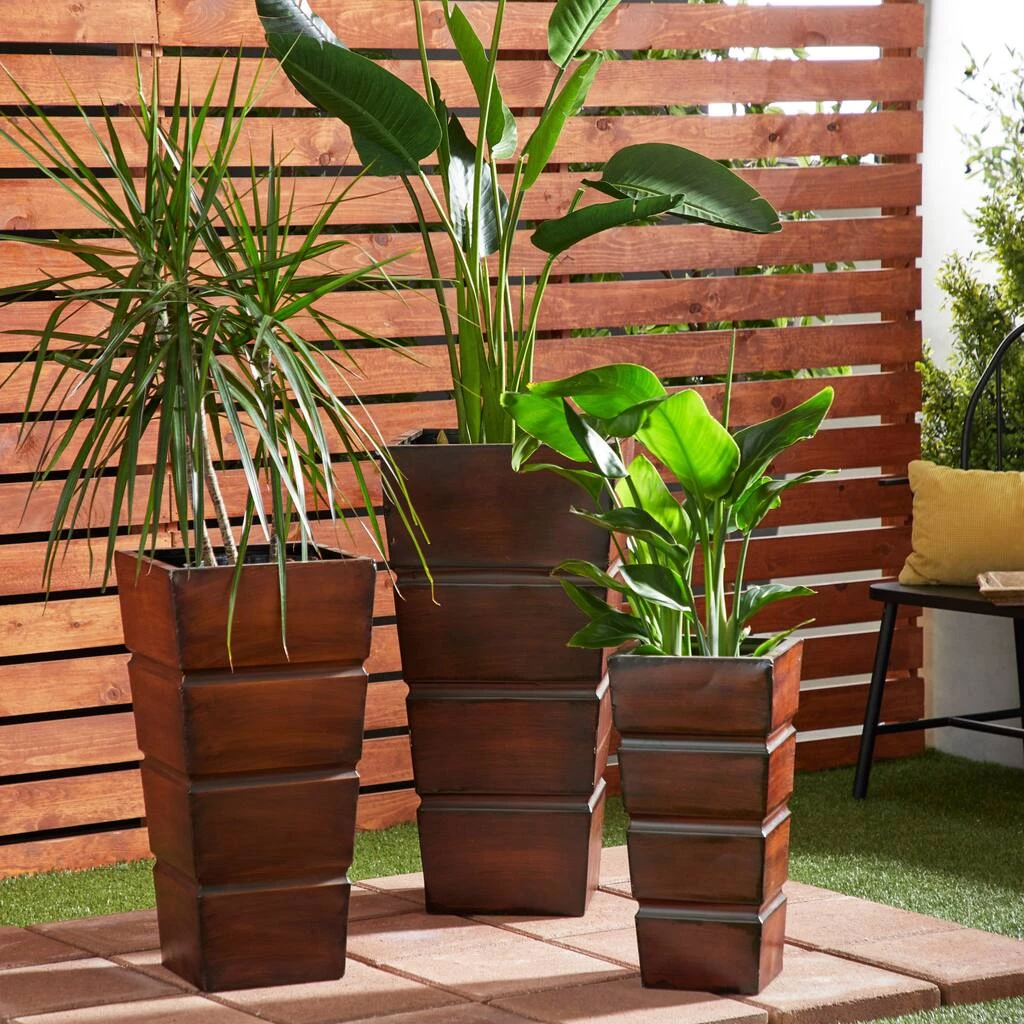 Outlet π Brown Metal Rustic Planter Set by Ivory and Iris π― 8 Outlet π Brown Metal Rustic Planter Set by Ivory and Iris π― - Image 8