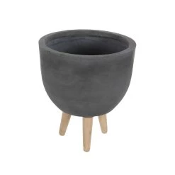 New ⌛ Gray Fiberclay Contemporary Planter Set by Ivory and Iris 😉 -Cheap Ivory and Iris Store D365746S 3