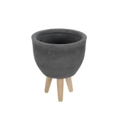 New ⌛ Gray Fiberclay Contemporary Planter Set by Ivory and Iris 😉 -Cheap Ivory and Iris Store D365746S 4