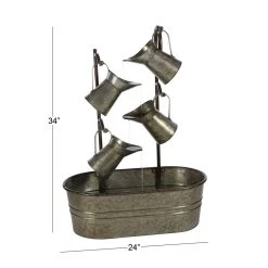 Buy 😀 34" Gray Iron Farmhouse Fountain by Ivory and Iris ⌛ -Cheap Ivory and Iris Store D365755S 8