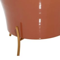 Hot Sale 🛒 Orange Metal Farmhouse Planter Set, 9" & 12" by Ivory and Iris 🎉 -Cheap Ivory and Iris Store D365761S 3