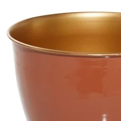 Hot Sale 🛒 Orange Metal Farmhouse Planter Set, 9" & 12" by Ivory and Iris 🎉 -Cheap Ivory and Iris Store D365761S 4