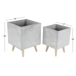 Flash Sale β€οΈ Gray Fiberclay Contemporary Planter Set, 15" & 18" by Ivory and Iris π 14 Flash Sale β€οΈ Gray Fiberclay Contemporary Planter Set, 15" & 18" by Ivory and Iris π -Cheap Ivory and Iris Store D365764S 7