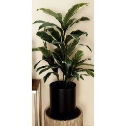 Outlet 🧨 3.8ft. Black Metal Modern Planter by Ivory and Iris 💯 -Cheap Ivory and Iris Store D365779S 5