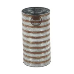 Promo ❤️ Metallic Farmhouse Planter Set 20" & 16" by Ivory and Iris 🌟 -Cheap Ivory and Iris Store D365786S 3