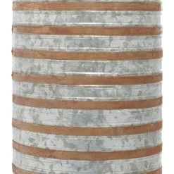 Promo ❤️ Metallic Farmhouse Planter Set 20" & 16" by Ivory and Iris 🌟 -Cheap Ivory and Iris Store D365786S 7