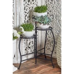 Top 10 ⌛ 2ft. Black Flower Metal Traditional Plantstand by Ivory and Iris ⌛ -Cheap Ivory and Iris Store D365789S 6