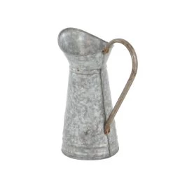 Budget ✨ 12" Iron Farmhouse Decorative Pitcher Vase by Ivory and Iris 🔥 -Cheap Ivory and Iris Store D365798S 5