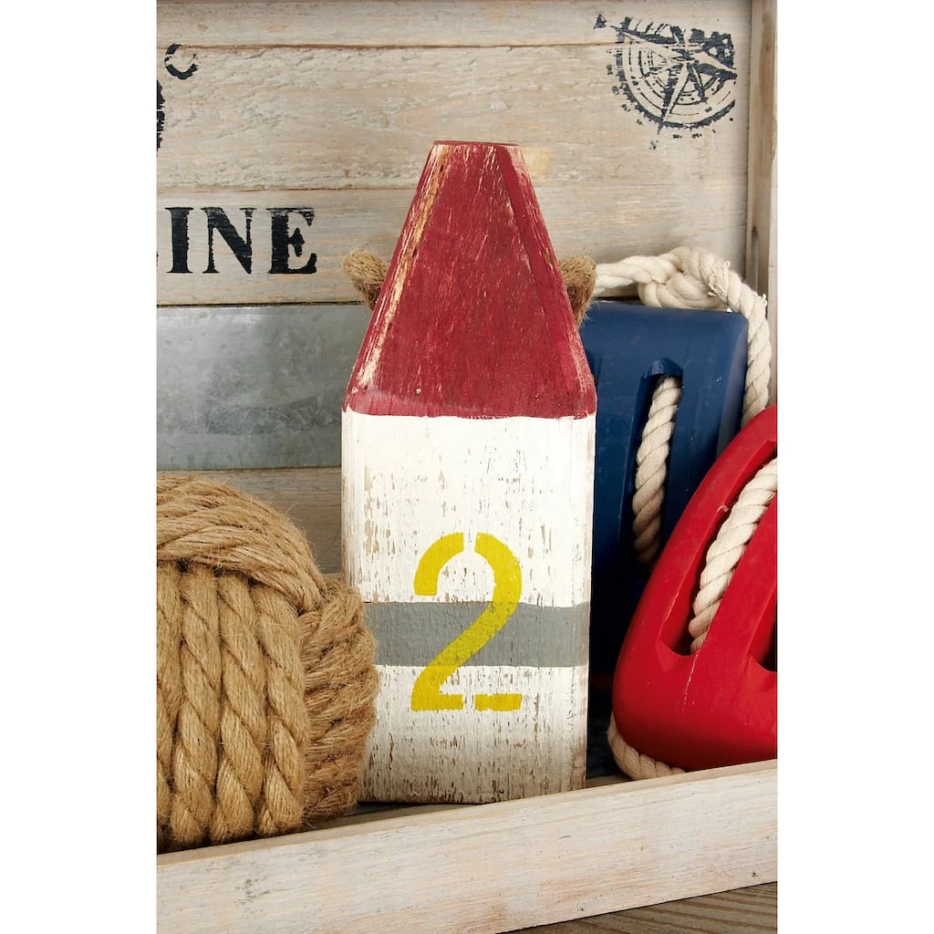 Best Sale π 10" Multicolored Wood Coastal Buoy Sculpture Set by Ivory and Iris π₯ 3 Best Sale π 10" Multicolored Wood Coastal Buoy Sculpture Set by Ivory and Iris π₯ - Image 3