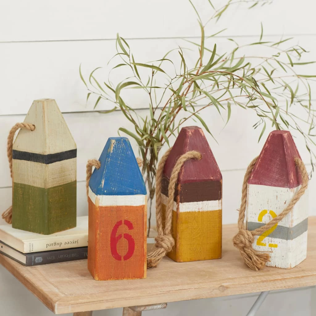 Best Sale π 10" Multicolored Wood Coastal Buoy Sculpture Set by Ivory and Iris π₯ 2 Best Sale π 10" Multicolored Wood Coastal Buoy Sculpture Set by Ivory and Iris π₯ - Image 2