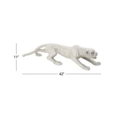 Brand new π 42" Silver Polystone Glam Leopard Sculpture by Ivory and Iris 𧨠6 Brand new π 42" Silver Polystone Glam Leopard Sculpture by Ivory and Iris 𧨠-Cheap Ivory and Iris Store D366572S 3