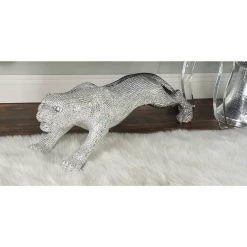 Brand new π 42" Silver Polystone Glam Leopard Sculpture by Ivory and Iris 𧨠7 Brand new π 42" Silver Polystone Glam Leopard Sculpture by Ivory and Iris 𧨠-Cheap Ivory and Iris Store D366572S 4