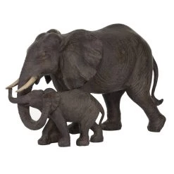 Wholesale 🛒 14" Dark Brown Eclectic Elephant Sculpture by Ivory and Iris 🎁