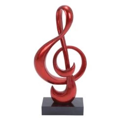 Best Pirce 😉 33" Red Polystone Contemporary Abstract Sculpture by Ivory and Iris 🎉