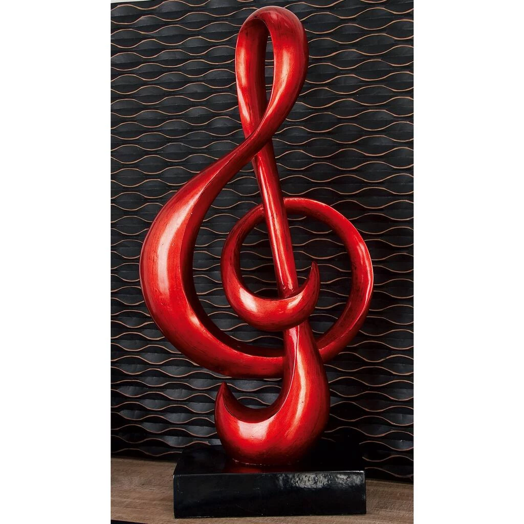 Best Pirce π 33" Red Polystone Contemporary Abstract Sculpture by Ivory and Iris π 11 Best Pirce π 33" Red Polystone Contemporary Abstract Sculpture by Ivory and Iris π - Image 11
