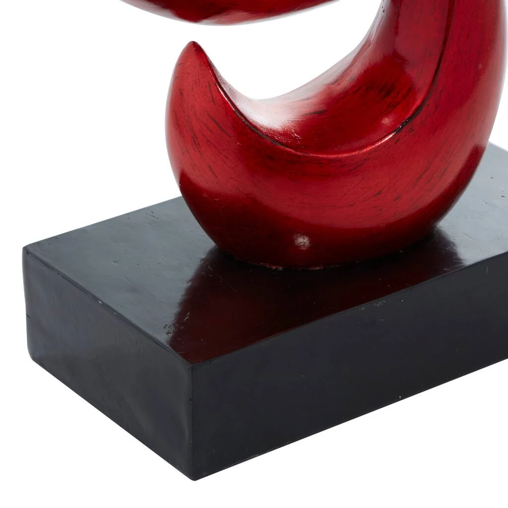 Best Pirce π 33" Red Polystone Contemporary Abstract Sculpture by Ivory and Iris π 6 Best Pirce π 33" Red Polystone Contemporary Abstract Sculpture by Ivory and Iris π - Image 6